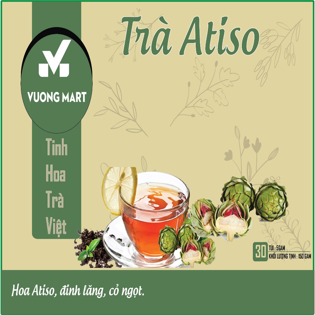 Trà Atiso 150 Gram( 30 túi lọc x5g) (Thanh lọc giải nhiệt tốt cho cơ thể) Vuong Mart