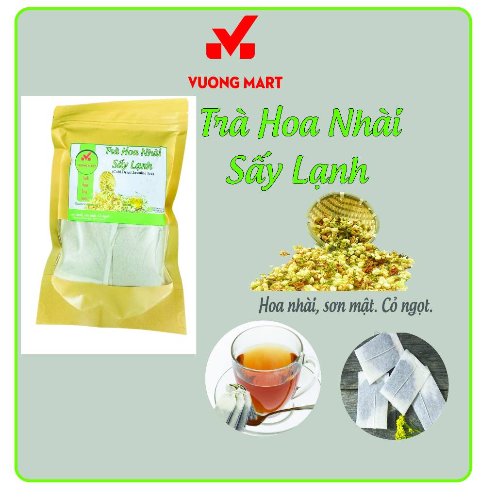 Trà Hoa Nhài Sấy Lạnh 150 Gram ( 30 túi lọc x5g) (Làm đẹp da, chống lão hoá, cải thiện tiêu hoá) Vuong Mart