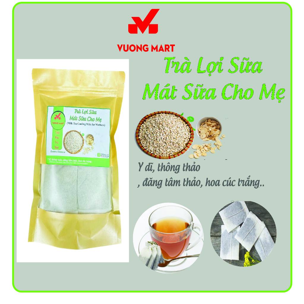 Trà Lợi Sữa, Mát Sữa Cho Mẹ 150 Gram( 30 túi lọc x5g) (Giúp lợi sữa, giúp sữa nhanh về, sữa thơm mát. - Tốt cho mẹ và bé)