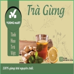 Trà gừng 150 Gram,( 30 túi lọc x5g) gừng khô nguyên chất Vượng Mart